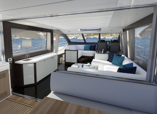 SunseekerSunseeker 74 Sport yacht interior render