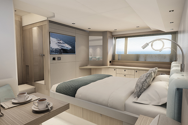 Sunseeker International Manhattan 52 master cabin