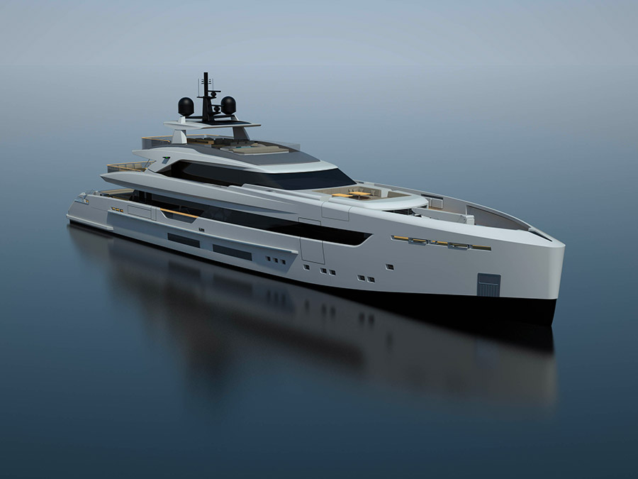 Render of Tankoa S-501 yacht