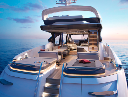 cockpit of a Princess Yacht