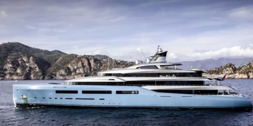 Joe Lewis yacht Aviva on water